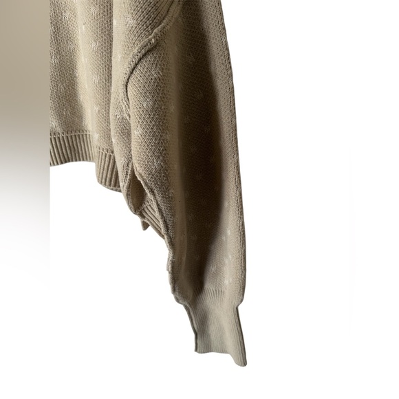 Free People Beige Textured Crew Neck Sweater - Picture 3 of 7